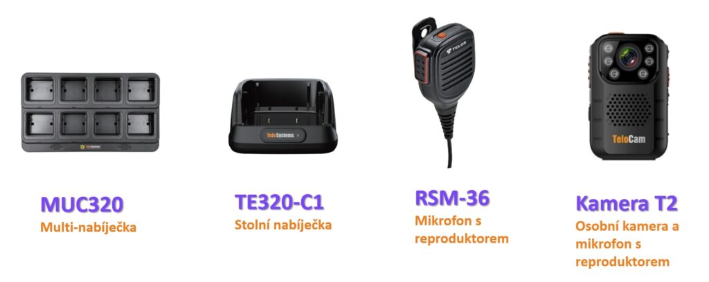 TELOX nabízí pro vysílačku TE320 širokou nabídku příslušenství, které zlepšují uživatelský komfort